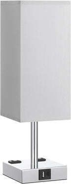 Touch Bedside Table Lamp for Bedroom - Dimmable, USB C+A, 2 AC Outlets